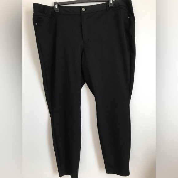 Black plus size Lycra knit jeggings - Picture 1 of 4